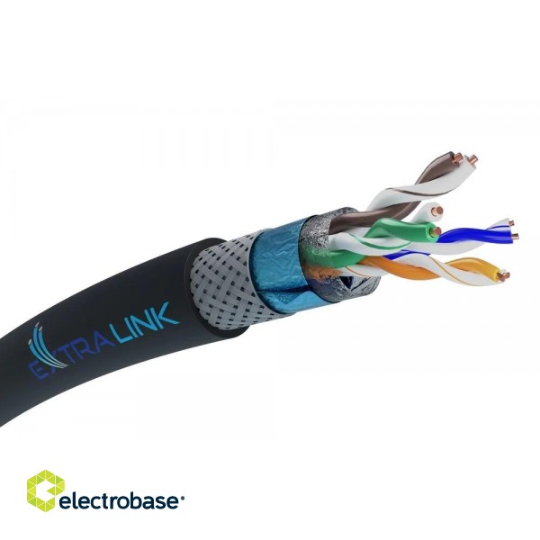 Extralink Twisted pair CAT5E SFTP (SF/UTP) V2 Outdoor 305M фото 7