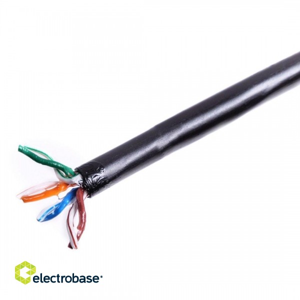 Gel-filled outdoor installation cable DIGITUS cat.5e, U/UTP, AWG24/1, PE, 100m, black