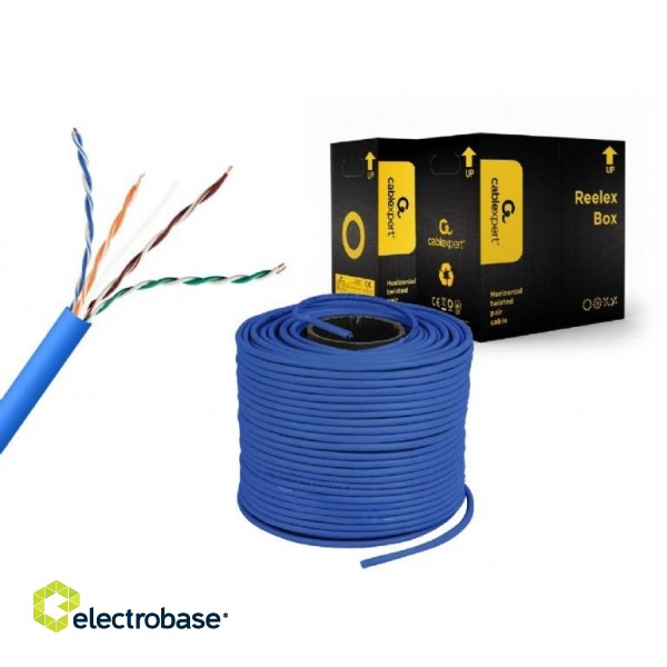 Gembird UPC-5004E-SOL-B CAT5e UTP LAN cable (CCA), solid, 305m, blue фото 2