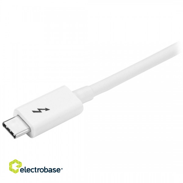 StarTech.com Thunderbolt 3 Cable - 20Gbps - 2m - White - Thunderbolt, USB, and DisplayPort Compatible image 7
