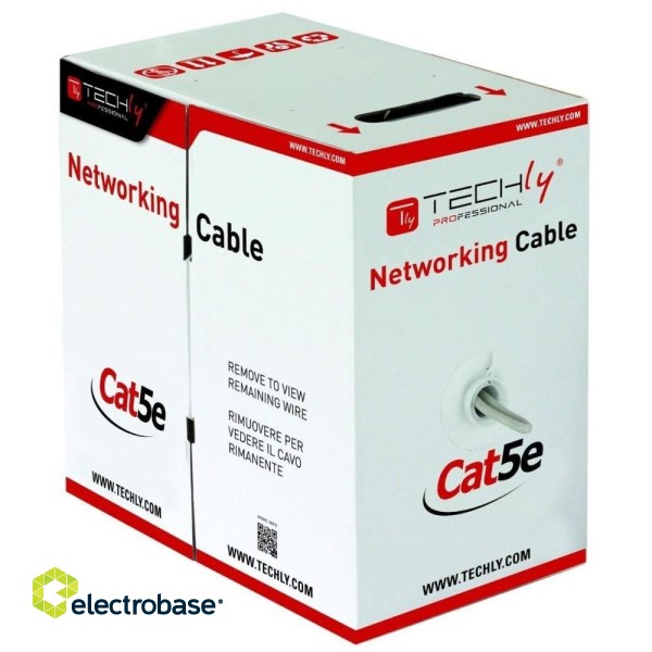 Techly ITP8-FLU-0305 networking cable Grey 305 m Cat5e U/UTP (UTP) image 5
