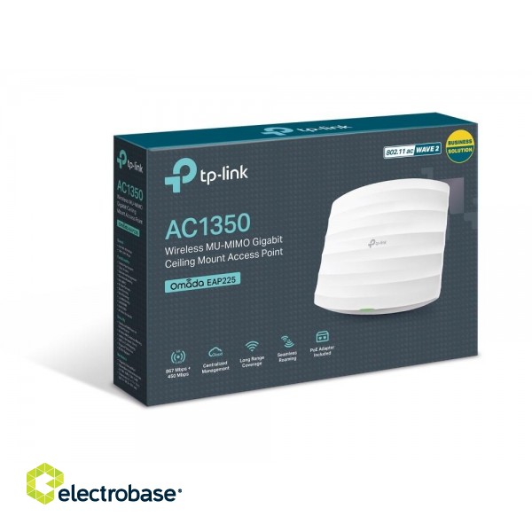 TP-Link Omada EAP225 wireless access point 1350 Mbit/s White Power over Ethernet (PoE) image 5