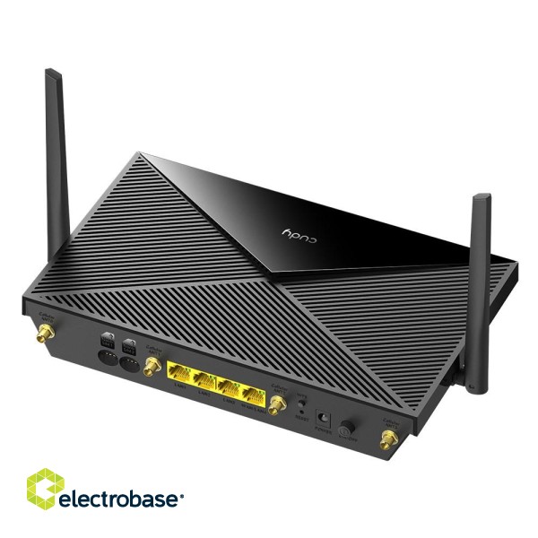 Cudy P5 wireless router Gigabit Ethernet Dual-band (2.4 GHz / 5 GHz) 5G Black paveikslėlis 2