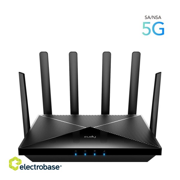 Cudy P5 wireless router Gigabit Ethernet Dual-band (2.4 GHz / 5 GHz) 5G Black фото 5