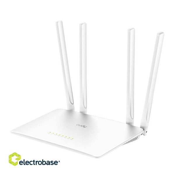 Cudy WR1200 wireless router Fast Ethernet Dual-band (2.4 GHz / 5 GHz) White paveikslėlis 2