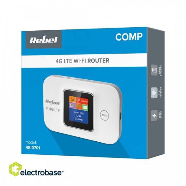 Rebel RB-0701 wireless router Single-band (2.4 GHz) 3G 4G paveikslėlis 2