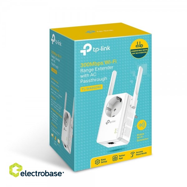 TP-LINK 300Mbps Wi-Fi Range Extender with AC Passthrough image 5