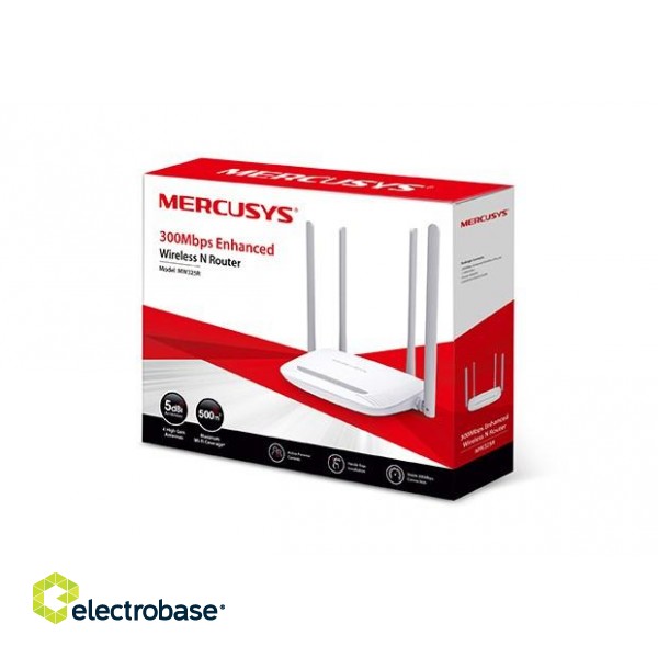 Mercusys MW325R wireless router Single-band (2.4 GHz) Fast Ethernet White фото 3