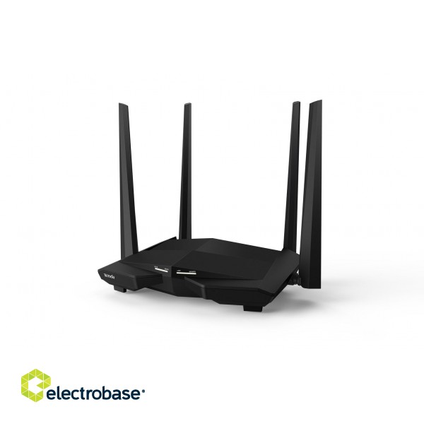 Tenda AC10 wireless router Gigabit Ethernet Dual-band (2.4 GHz / 5 GHz) Black image 4