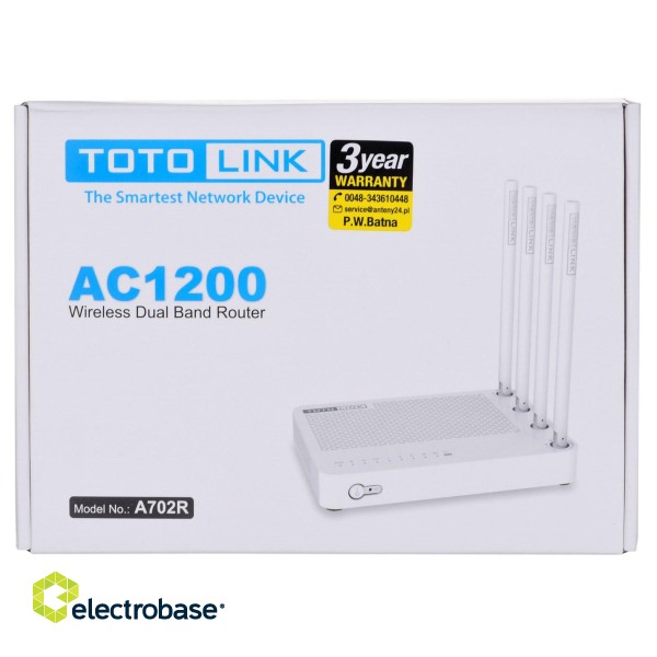 TOTOLINK A702R AC1200 WIRELESS DUAL ROUTER image 6