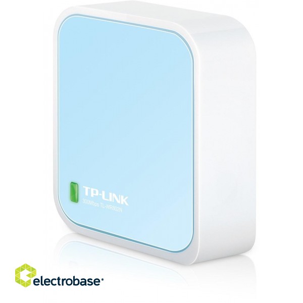 TP-Link TL-WR802N wireless router Fast Ethernet Single-band (2.4 GHz) Blue, White image 1