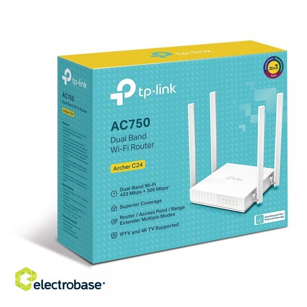 TP-LINK ARCHER C24 wireless router Fast Ethernet Dual-band (2.4 GHz / 5 GHz) White image 4