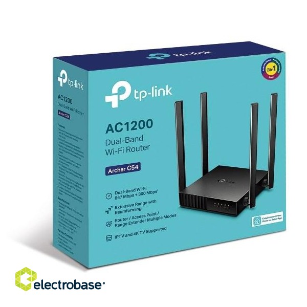 TP-Link Archer C54 wireless router Fast Ethernet Dual-band (2.4 GHz / 5 GHz) Black image 4