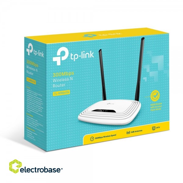 TP-Link TL-WR841N wireless router Fast Ethernet Single-band (2.4 GHz) White paveikslėlis 2