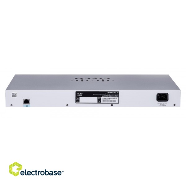 Cisco CBS220-24P-4G Managed L2 Gigabit Ethernet (10/100/1000) Power over Ethernet (PoE) 1U White image 8