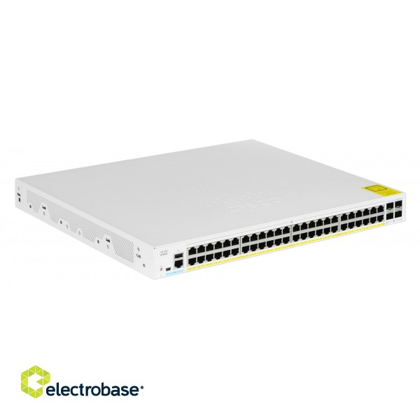 Cisco CBS350-48P-4G-EU network switch Managed L2/L3 Gigabit Ethernet (10/100/1000) Silver фото 5