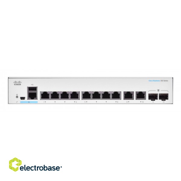 Cisco CBS350-8T-E-2G-EU network switch Managed L2/L3 Gigabit Ethernet (10/100/1000) image 1