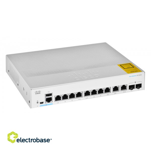 Cisco CBS350-8T-E-2G-EU network switch Managed L2/L3 Gigabit Ethernet (10/100/1000) image 2