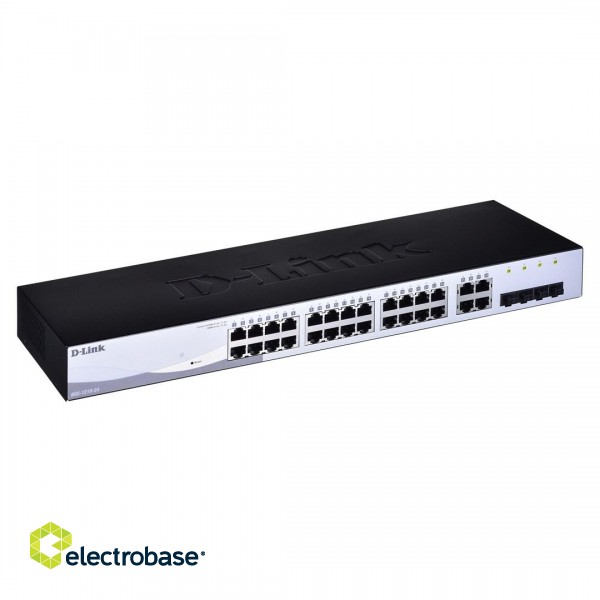 D-Link | Smart Managed Gigabit Switches | DGS-1210-24 | Managed L2 | Desktop/Rackmountable | 10/100 Mbps (RJ-45) ports quantity | 1 Gbps (RJ-45) ports quantity 24 | SFP ports quantity | PoE ports quantity | PoE+ ports quantity | Power supply type | month( image 4