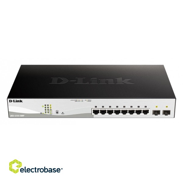 D-Link DGS-1210-10MP/E  network switch Managed L2/L3 Gigabit Ethernet (10/100/1000) Power over Ethernet (PoE) Black image 4