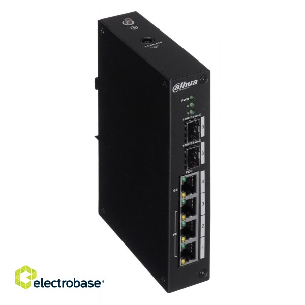 Dahua Europe PFS3206-4P-96 network switch Managed L2 Fast Ethernet (10/100) Black Power over Ethernet (PoE) image 5