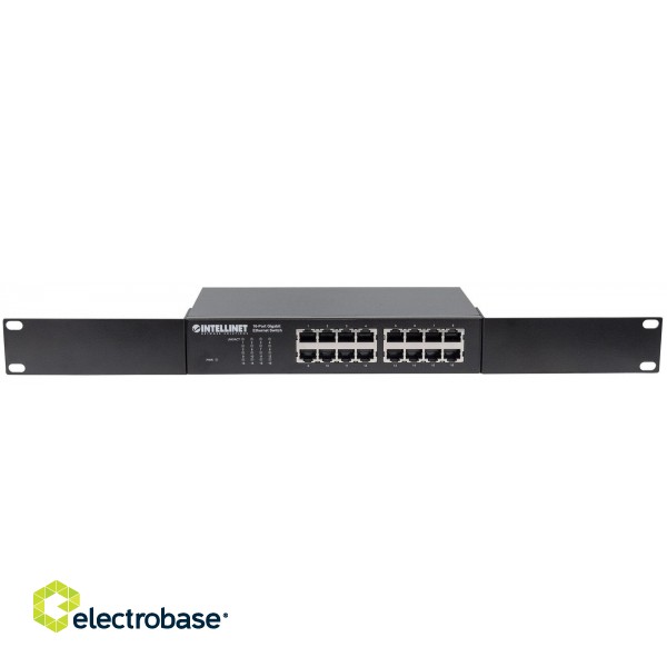 Intellinet 16-Port Gigabit Ethernet Switch, 16-Port RJ45 10/100/1000 Mbps, IEEE 802.3az Energy Efficient Ethernet, Desktop, 19" Rackmount image 5