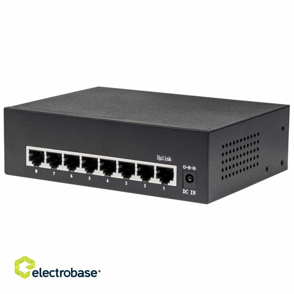 Intellinet 8-Port Gigabit Ethernet PoE+ Switch, IEEE 802.3at/af Power over Ethernet (PoE+/PoE) Compliant, 60 W, Desktop, Box image 5