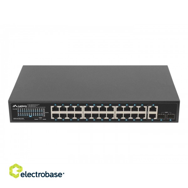 Lanberg RSGE-24P-2GE-2S-360 network switch Unmanaged image 2