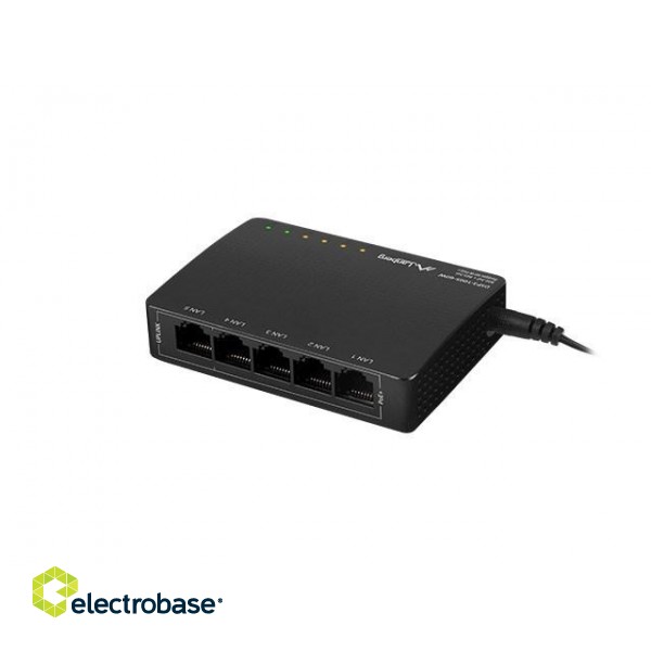 Lanberg Switch PoE DSP3-1005-60W  (5-port, 1Gb/s) image 1