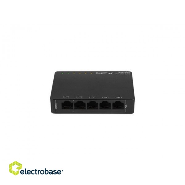 Lanberg Switch PoE DSP3-1005-60W  (5-port, 1Gb/s) image 2