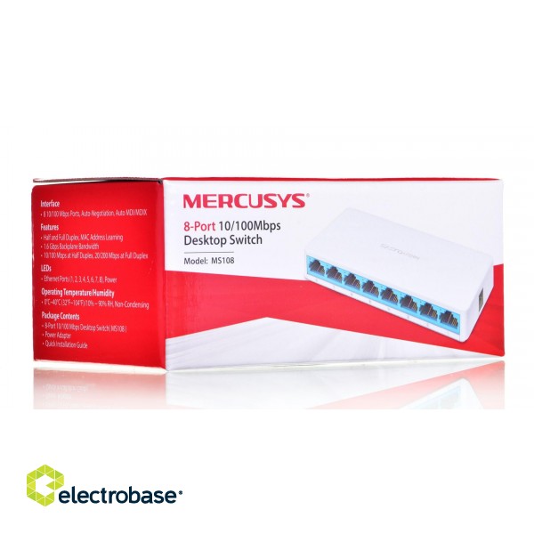Mercusys 8-Port 10/100Mbps Desktop Switch фото 6