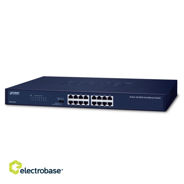 PLANET FNSW-1601 switch di rete No gestito Fast Ethernet (10/100) Nero 1U Unmanaged Fast Ethernet (10/100) Blue