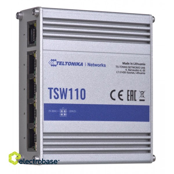 TELTONIKA TSW110 SWITCH 5X RJ45 1000MB/S, L2 image 4