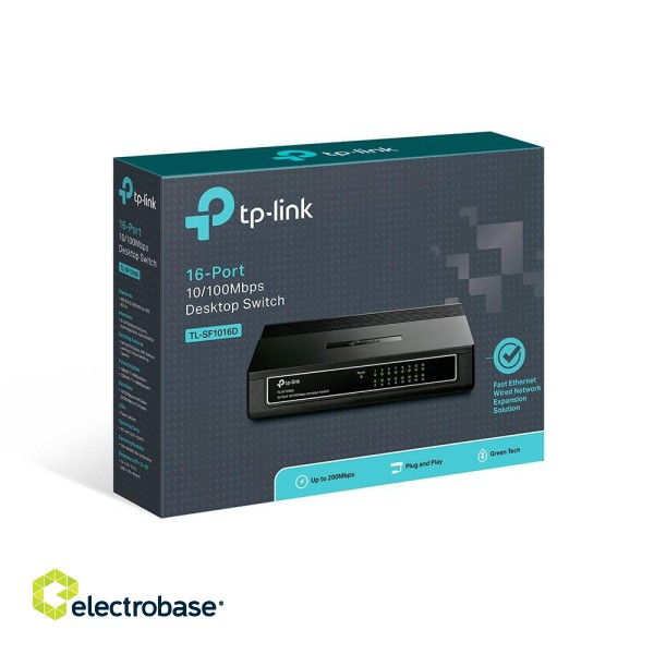 TP-Link 16-Port 10/100Mbps Desktop Switch фото 4