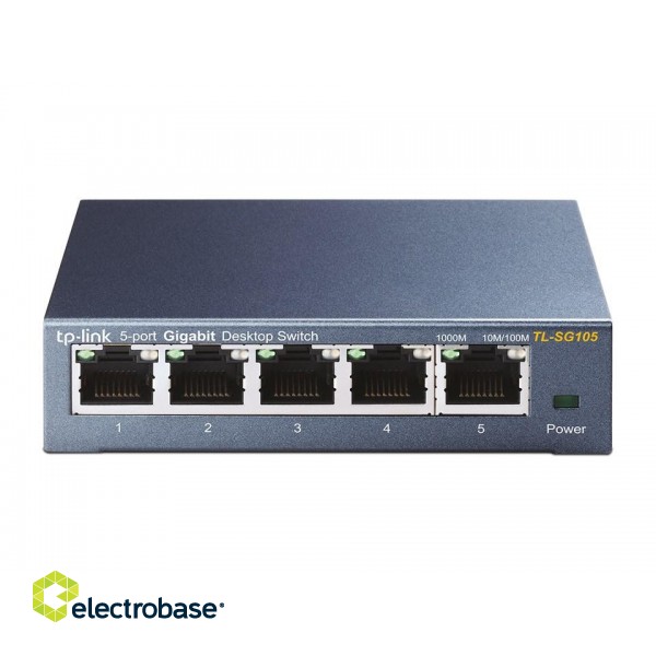 TP-Link TL-SG105 L2 Gigabit Ethernet Unmanaged Switch (10/100/1000) Black