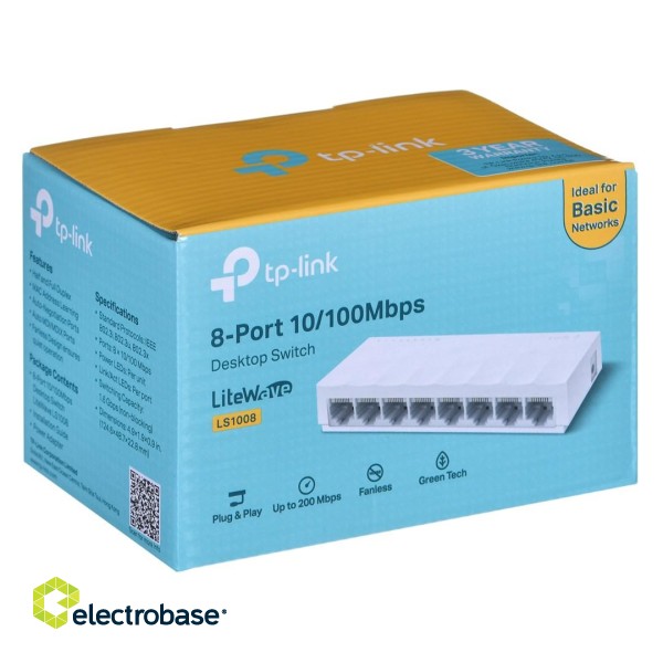 TP-Link 8-Port 10/100Mbps Desktop Network Switch paveikslėlis 5