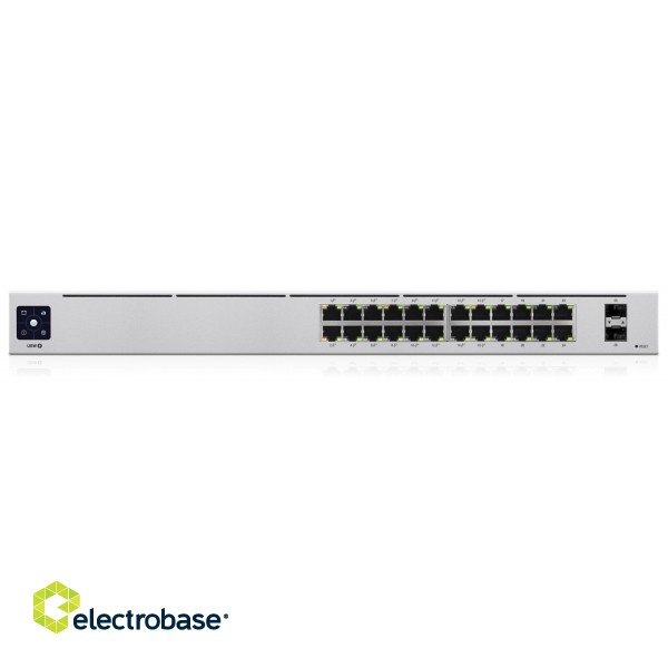 Ubiquiti Networks UniFi USW-24-POE 24-Port PoE Managed L2/L3 Gigabit Ethernet (10/100/1000) Power over Ethernet (PoE) 1U Silver image 1