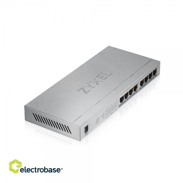 Zyxel GS1008HP Unmanaged Gigabit Ethernet (10/100/1000) Power over Ethernet (PoE) Grey paveikslėlis 5