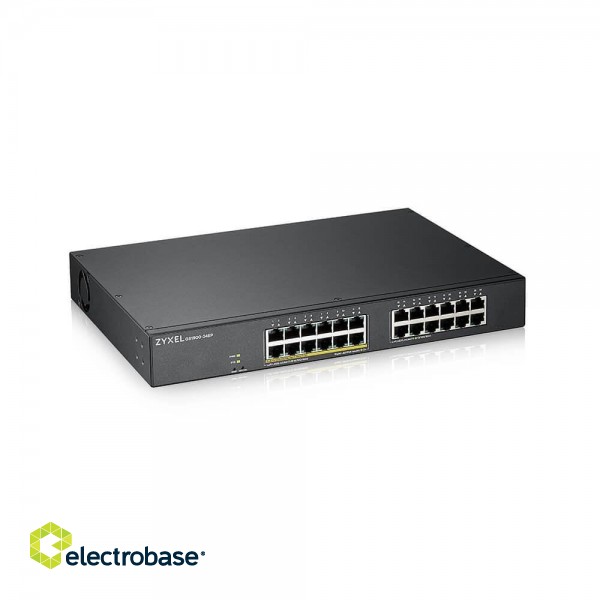 Zyxel GS1900-24EP Managed L2 Gigabit Ethernet (10/100/1000) Power over Ethernet (PoE) Black image 2