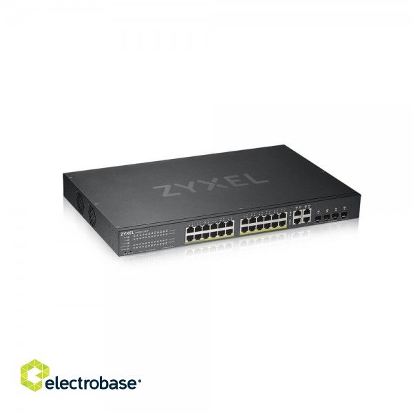 Zyxel GS1920-24HPV2 Managed Gigabit Ethernet (10/100/1000) Power over Ethernet (PoE) Black paveikslėlis 1