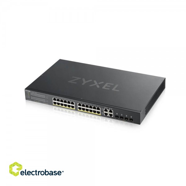 Zyxel GS1920-24HPV2 Managed Gigabit Ethernet (10/100/1000) Power over Ethernet (PoE) Black фото 4