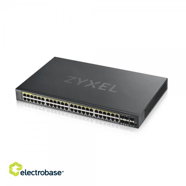 Zyxel GS1920-48HPV2 Managed Gigabit Ethernet (10/100/1000) Power over Ethernet (PoE) Black фото 4