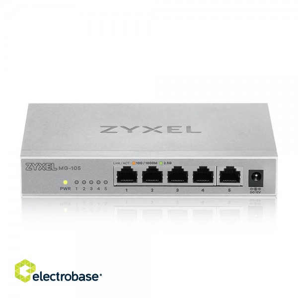 Zyxel MG-105 Unmanaged 2.5G Ethernet (100/1000/2500) Steel фото 2