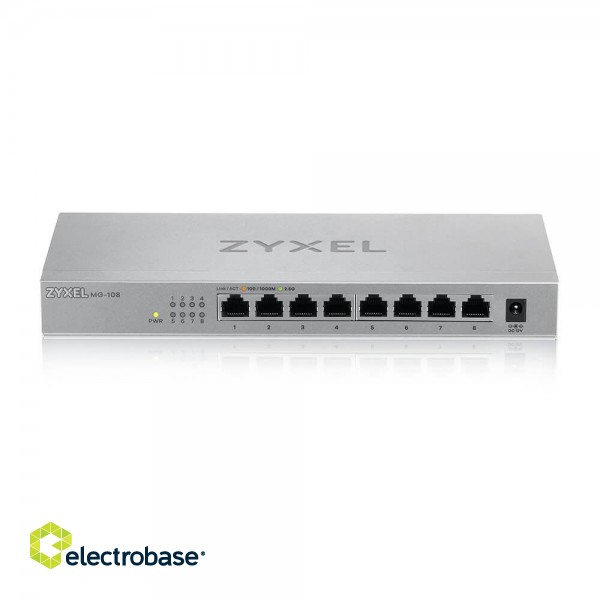 Zyxel MG-108 Unmanaged 2.5G Ethernet (100/1000/2500) Steel фото 2