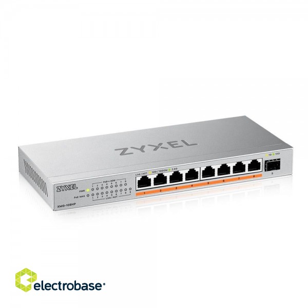 Zyxel XMG-108HP Unmanaged 2.5G Ethernet (100/1000/2500) Power over Ethernet (PoE) image 1