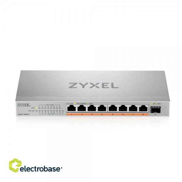 Zyxel XMG-108HP Unmanaged 2.5G Ethernet (100/1000/2500) Power over Ethernet (PoE) image 3