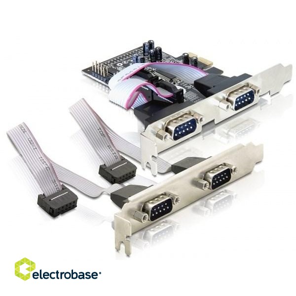 DeLOCK 4 x serial PCI Express card interface cards/adapter