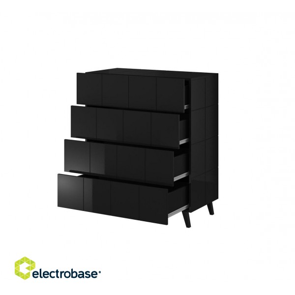 Cama chest of drawers 4D REJA black gloss/black gloss image 1