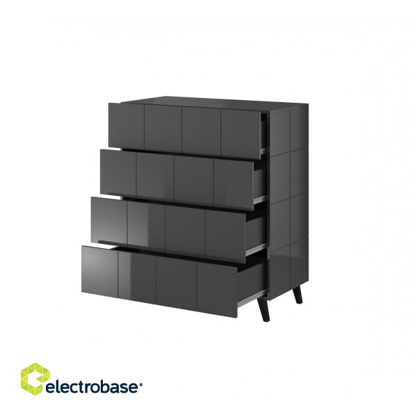 Cama chest of drawers 4D REJA graphite gloss/graphite gloss image 1
