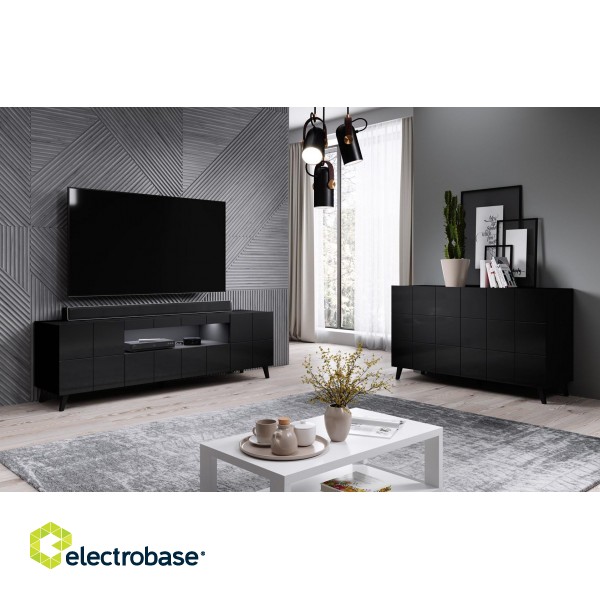 Cama TV stand REJA black gloss/black gloss image 6